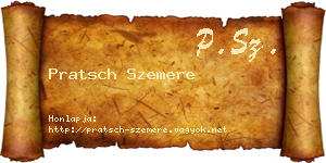 Pratsch Szemere névjegykártya